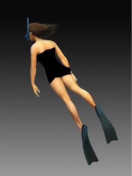 Новый В разобранном виде 1/35 женский дайвер современный Комплект Из смолы DIY Игрушки Неокрашенная модель из смолы