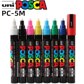 Акриловый маркер Uni posca, PC-5M 29 цветов rotulador permanente, ПОП-плакат/граффити/Краска ручки Металлический Стеклянный Рок-Керамический Маркер