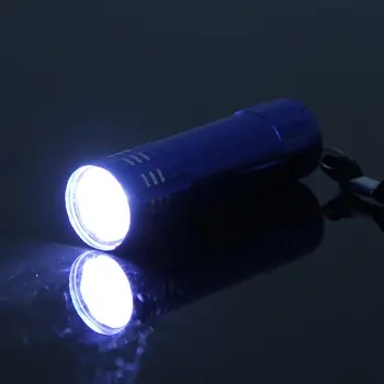 Горячие 9 светодиодных мини-ультраярких уличных фонариков-факелов, водонепроницаемые легкие сверхпрочные фонари из синего алюминия для кемпинга