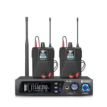 Профессиональная система беспроводного ушного мониторинга UHF ER-102 Singal Channel UHF Wireless Headphone Монитор наушников Передатчик Приемник