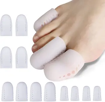 1 Пара дышащих протекторов для пальцев ног, накладки на бурсит большого пальца стопы, защитные накладки для большого пальца стопы, силиконовые накладки для защиты вросшего ногтя на ноге