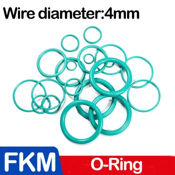 Зеленое уплотнительное кольцо FKM, толщина масляных прокладок, топливная шайба, уплотнительные кольца из фторкаучука OD * WD 4,0 мм