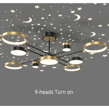 2022 Новые современные креативные звездные светодиодные люстры, освещение для гостиной, спальни, прямая поставка, светильники для внутреннего освещения, люстры