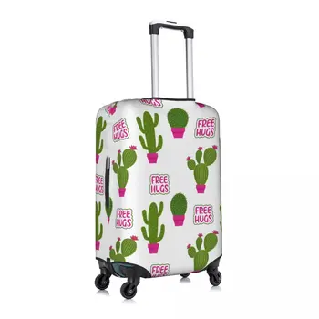 Чехол для багажа с симпатичным тропическим кактусом из спандекса для чемодана размером 19-21 дюйм