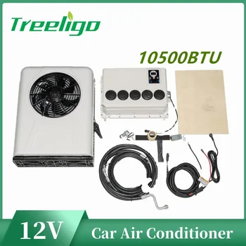 Treeligo 10500btu Сплит-автомобильный Электрический парковочный кондиционер 12V 24V Система кондиционирования воздуха для автобуса, фургона, тягача