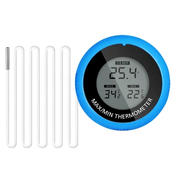 POPETPOP Высокоточный цифровой термометр Водонепроницаемый аквариумный термометр для аквариума (синий)