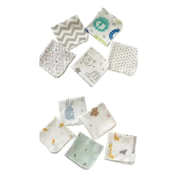 Универсальные носовые платки Хлопчатобумажные салфетки Нагрудники для новорожденных Салфетки от отрыжки для путешествий в детскую