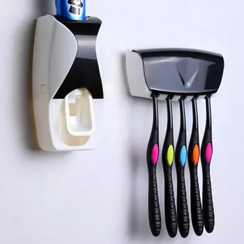 Автоматический пылезащитный держатель для ванной комнаты, Соковыжималка, зубная паста, настенные аксессуары, Диспенсер для хранения зубной щетки