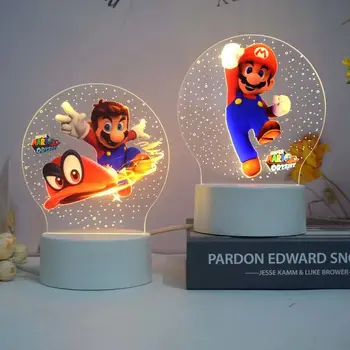 Ночники с периферийной подсветкой Super Mario - креативные и лучшие подарки на День рождения для мальчиков и девочек, подарочные фигурки для пары