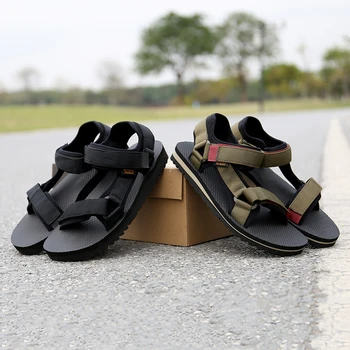 Мужские легкие пляжные сандалии на нескользящей подошве из ЭВА, мужская уличная носимая дышащая классическая повседневная пляжная обувь для путешествий