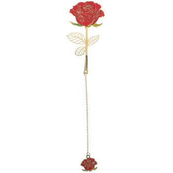 Закладки в китайском стиле, закладки для женщин, Медальон с розой, уникальные Забавные Декоративные маркеры, держатель для упаковки цветов.