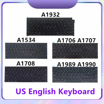 A1706 A1707 A1708 A1989 A1990 Сменная Клавиатура для ноутбука На английском языке США Для Apple Macbook Pro Air Retina Клавиатура A1534 A1932