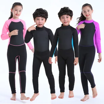 Толстые купальники для мальчиков, неопреновый гидрокостюм для серфинга, гидрокостюм для детей, костюм для подводного плавания для девочек, детские купальники для подводного плавания, сохраняющие тепло, 2,5 мм