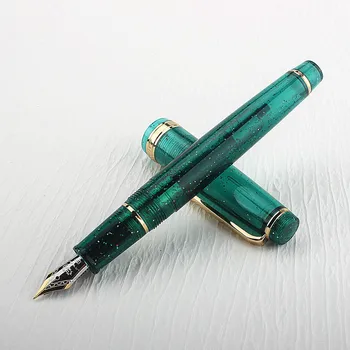 Перьевая ручка JINHAO 82 Transparency Pen Spin Golden EF F M с наконечником для офиса, школьных принадлежностей, чернильных ручек