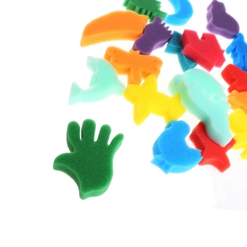 Новый набор губок 24шт для детей Kids Art Craft Painting DIY Toy Домашнее Образование Школа