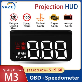 NAZE M3 HUD OBD2 GPS Головной Дисплей Проектор Автоэлектроники Цифровой Автомобильный Спидометр Многофункциональные Аксессуары