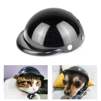 Забавная шапка для домашних животных, собачий шлем, мотоциклетная кепка из АБС-пластика для маленьких средних собак, кошек, французского бульдога, Летние аксессуары, костюмы для вечеринки по случаю дня рождения
