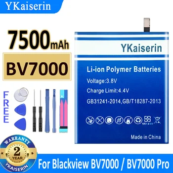 Аккумулятор YKaiserin 7500 мАч для Blackview BV7000 BV 7000 / BV7000 Pro BV7000Pro Аккумуляторные батареи Bateria + бесплатные инструменты