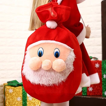 Рождественский рюкзак Санта-Клауса большой емкости, подарочная сумка на шнурке, детская рождественская сумка для конфет, сумки для подарков для вечеринок, Счастливого Рождества