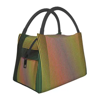Изготовленная на заказ серия Chromatic Induction От Carlos Cruz Diez, сумки для ланча, женские сумки-холодильники, термоизолированный ланч-бокс для работы или путешествий