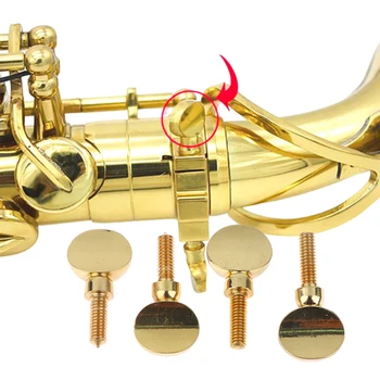 2шт Винт для шейки Саксофона, Затягивающий Винт для замены инструмента для саксофона, Винт для шейки Приемника, Аксессуары для деревянных духовых Инструментов