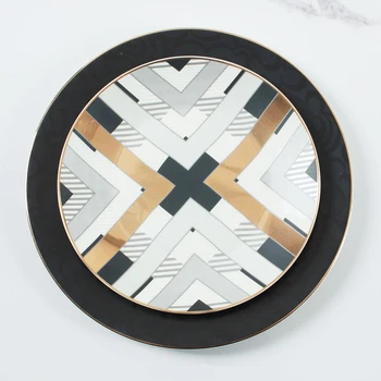 Посуда из подглазурного фарфора в скандинавском стиле Кантри, тарелка для еды в западном стиле, домашняя обеденная тарелка для завтрака, тарелка для дим-самов