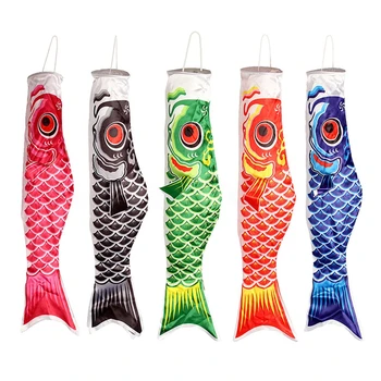 Koinobori Открытый Воздушный змей в Японском стиле, Карп, флаг, Подвесные украшения, Ветряные колокольчики.
