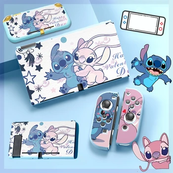 Мягкий Чехол Disney Stitch TPU Joycon Protective Shell Cover для Консоли Nintendo Switch NS OLED Lite Crystal Cases Аксессуары